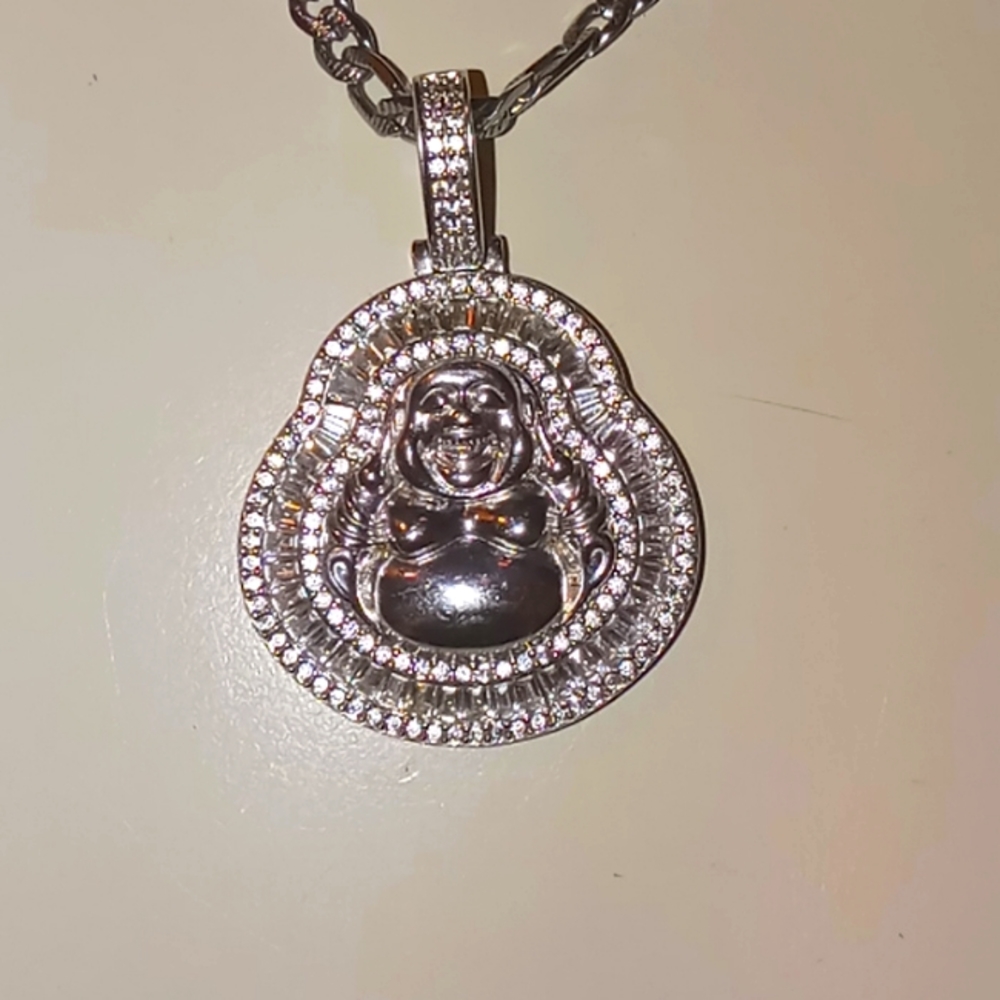 925 sterling sliver chain with a ice out VVS baggu